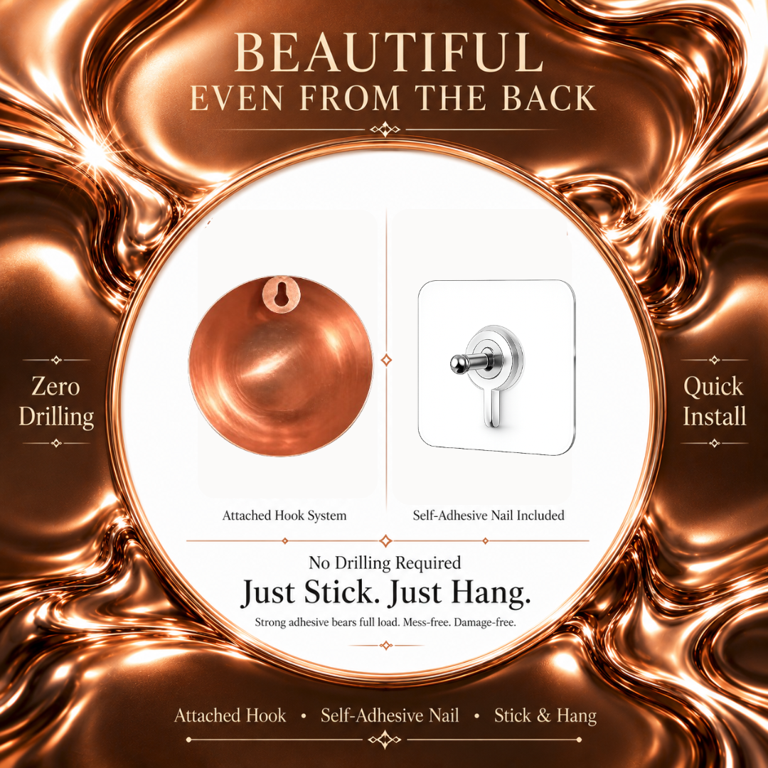 Modern Rose Gold Wall Art – 12-Piece Electroplated Balls