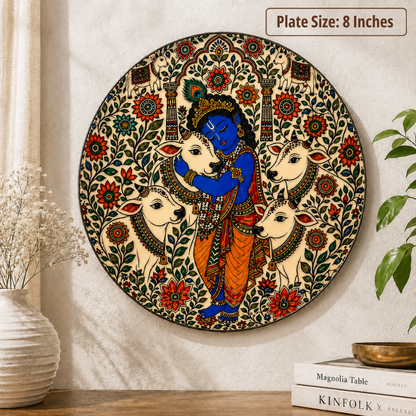 Radha Krishna & Krishna Leela Decorative Metal Wall Plates