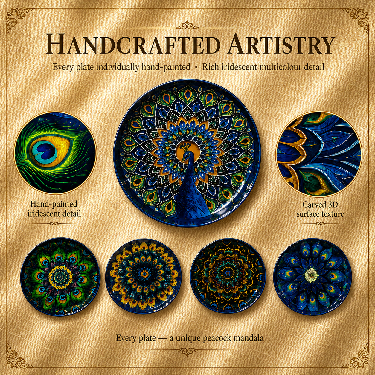 Peacock Metal Wall Plates