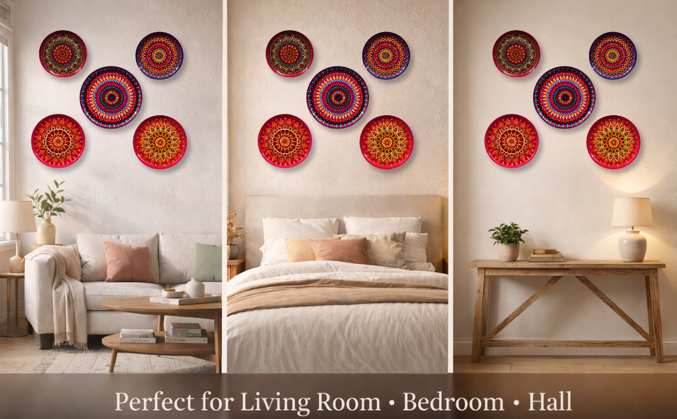 Decorative Mandala Wall Plates