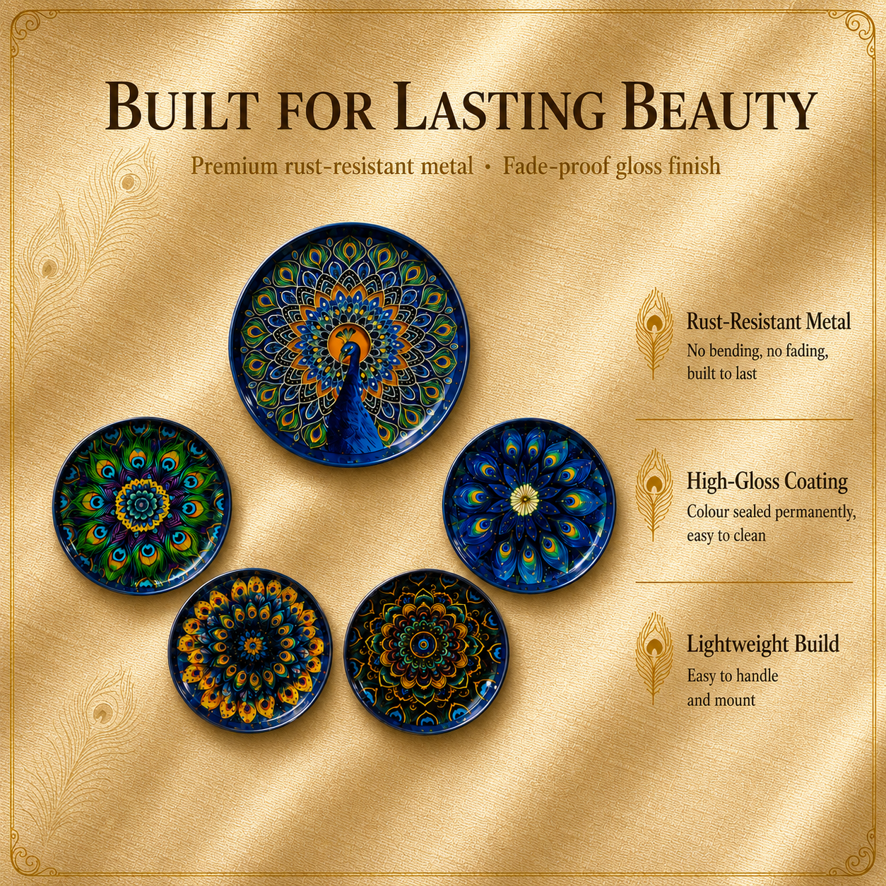 Peacock Metal Wall Plates