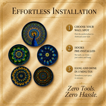 Peacock Metal Wall Plates