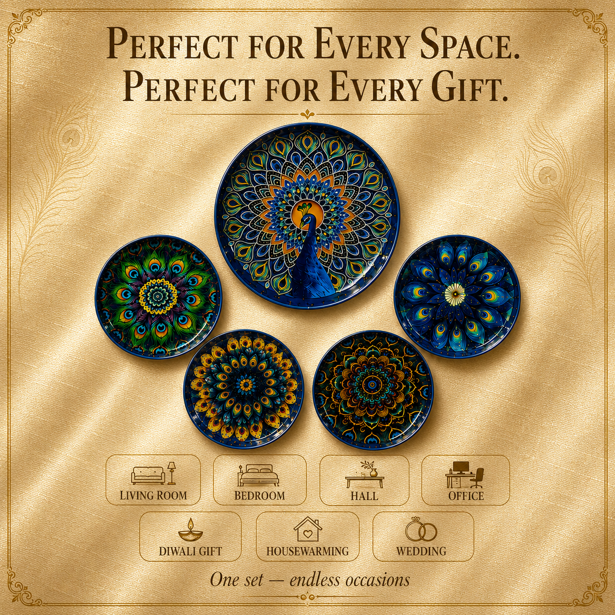 Peacock Metal Wall Plates