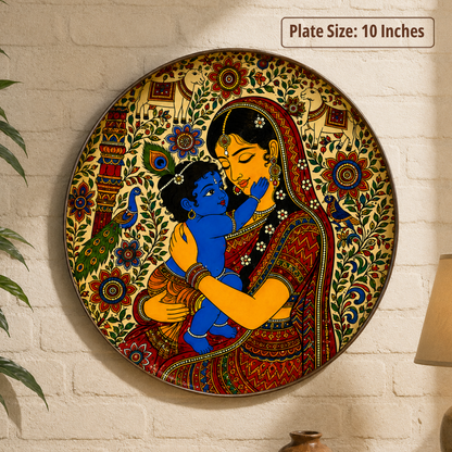 Radha Krishna & Krishna Leela Decorative Metal Wall Plates