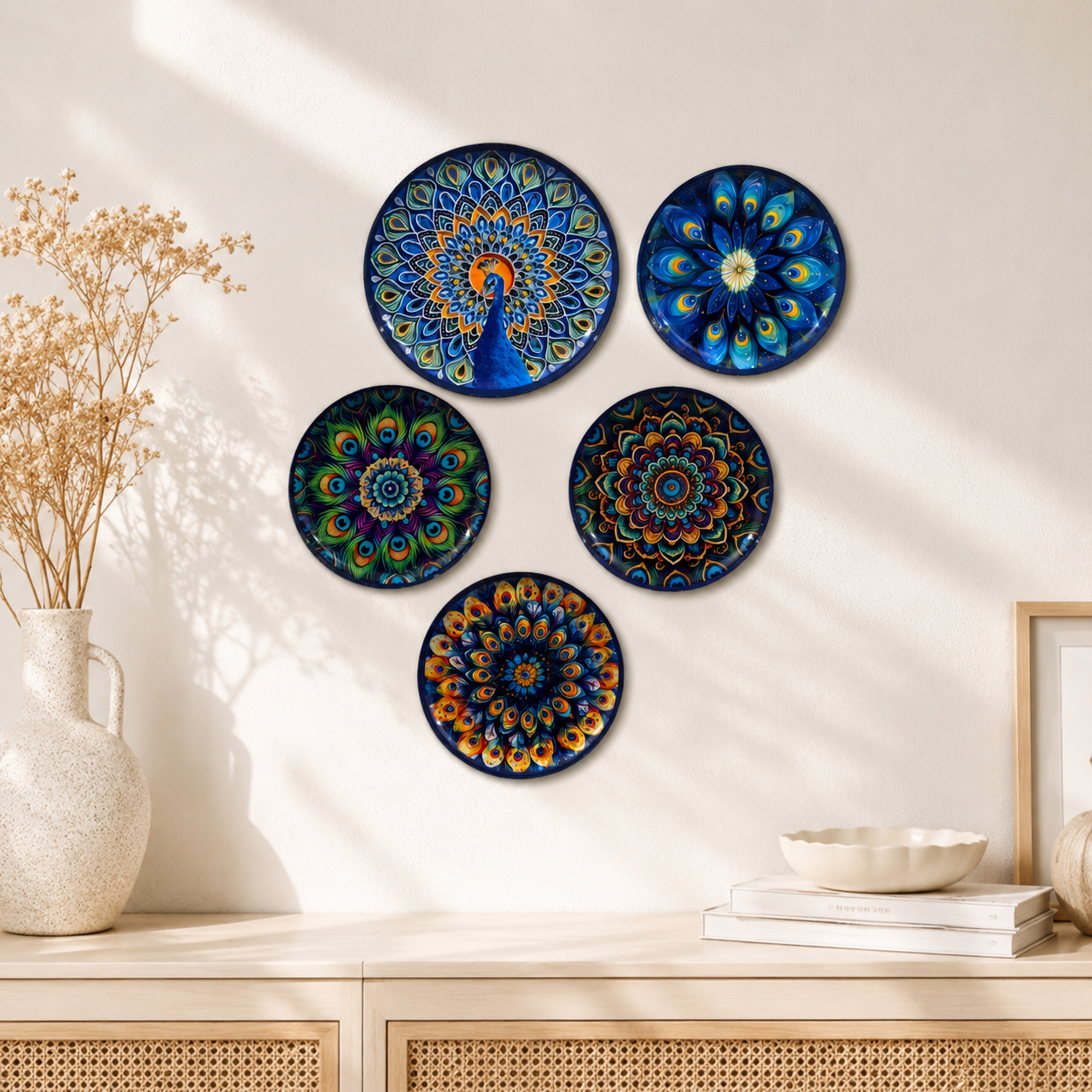 Peacock Metal Wall Plates