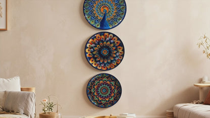Peacock Metal Wall Plates